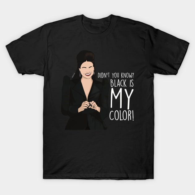 black is my color T-Shirt by Gabi Veiga